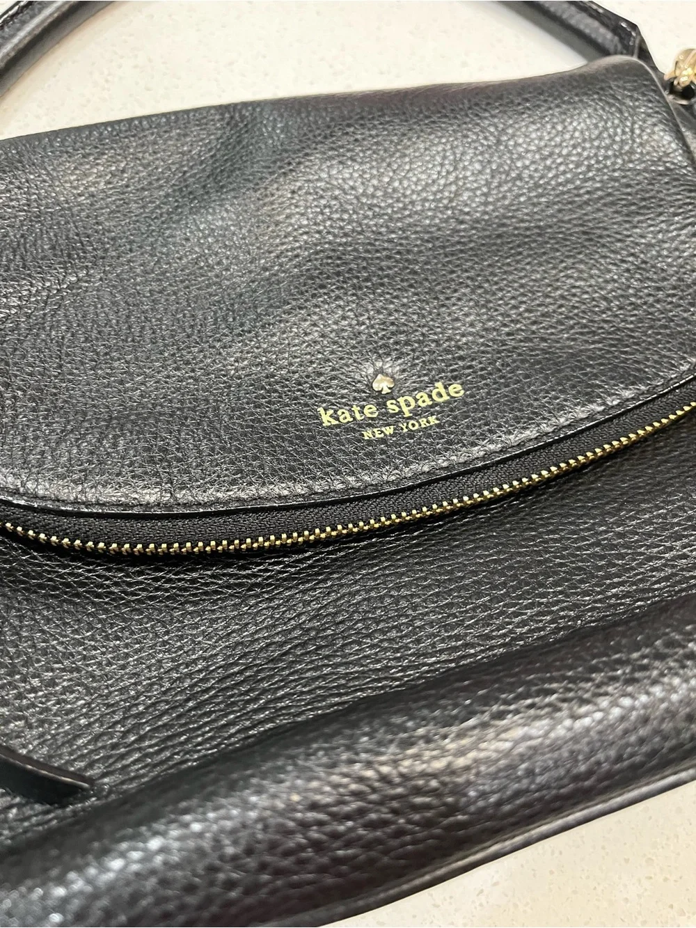 Kate Spade - Cobble Hill, Black Leather Crossbody Handbag Purse